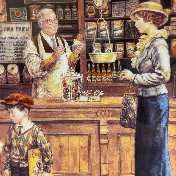 Vintage: Bradford Exchange 1994, “Sam’s Grocery Store” by Lee Dubin. No: 1726B. - Picture 2 of 12